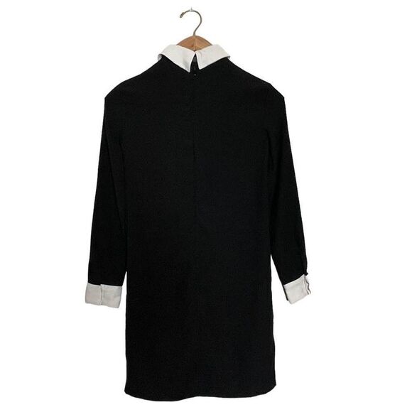 Victoria Beckham Target Bunny Collared Dress Black White Long Sleeve Size Extra - Picture 5 of 7